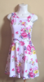 Hermoso Vestido Floreado Color Rosa Pastel Talla CH